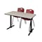 Cain Rectangle Tables > Training Tables > Cain Training Table & Chair Sets, 48 W, 24 L, 29 H, Maple MTRCT4824PL47BY - alternate 1